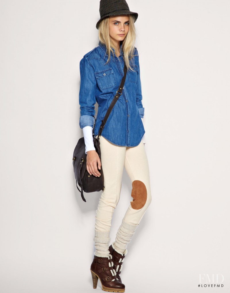 Cara Delevingne featured in  the ASOS lookbook for Fall 2010