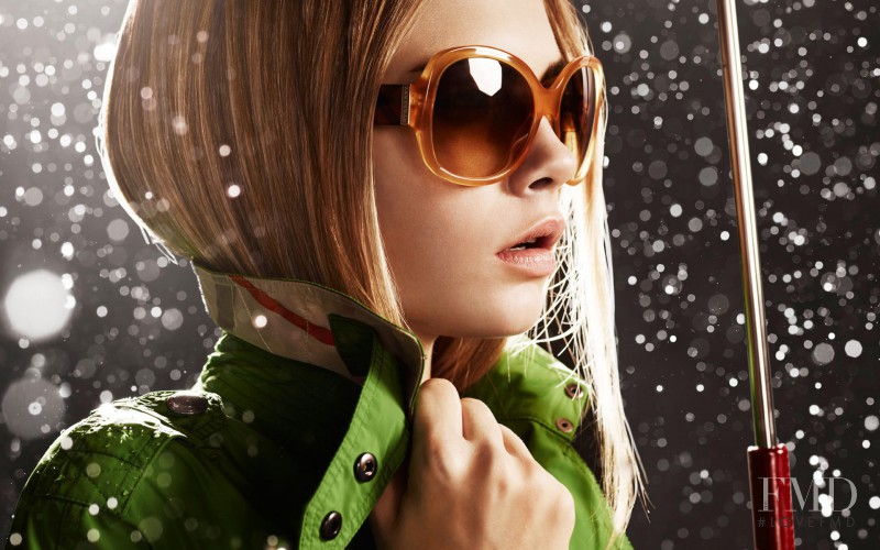 Cara Delevingne featured in  the Burberry advertisement for Spring 2011