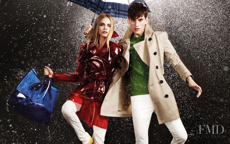 Cara Delevingne featured in  the Burberry advertisement for Spring 2011