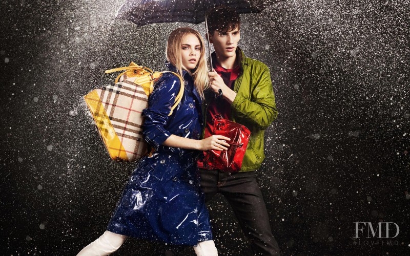 Cara Delevingne featured in  the Burberry advertisement for Spring 2011