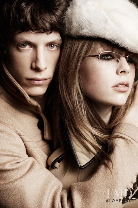 Edie Campbell featured in  the Burberry advertisement for Autumn/Winter 2011