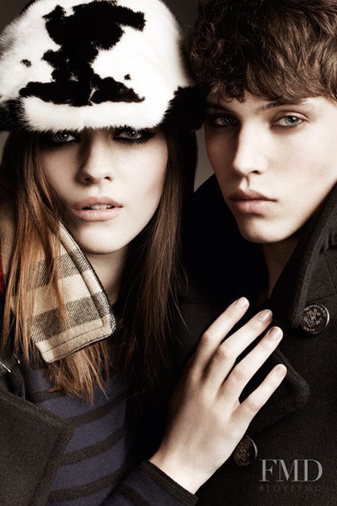 Amber Anderson featured in  the Burberry advertisement for Autumn/Winter 2011