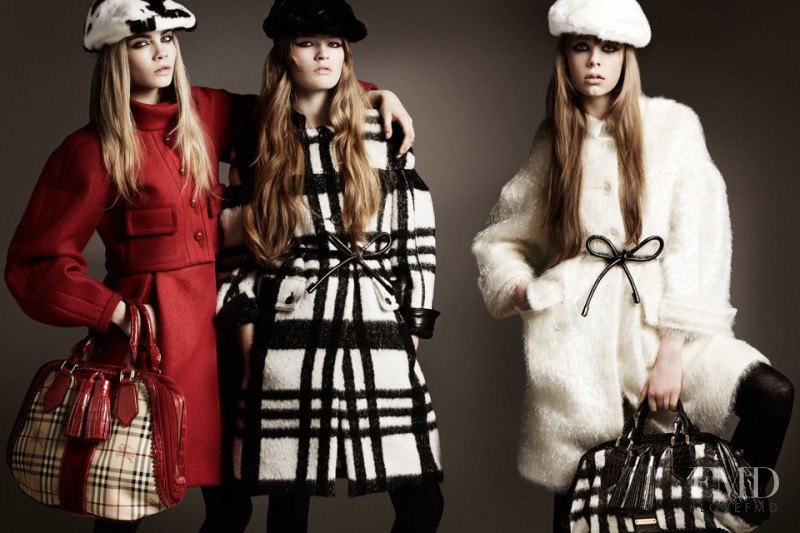 Cara Delevingne featured in  the Burberry advertisement for Autumn/Winter 2011