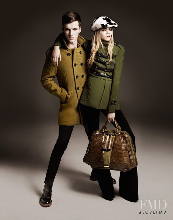 Cara Delevingne featured in  the Burberry advertisement for Autumn/Winter 2011