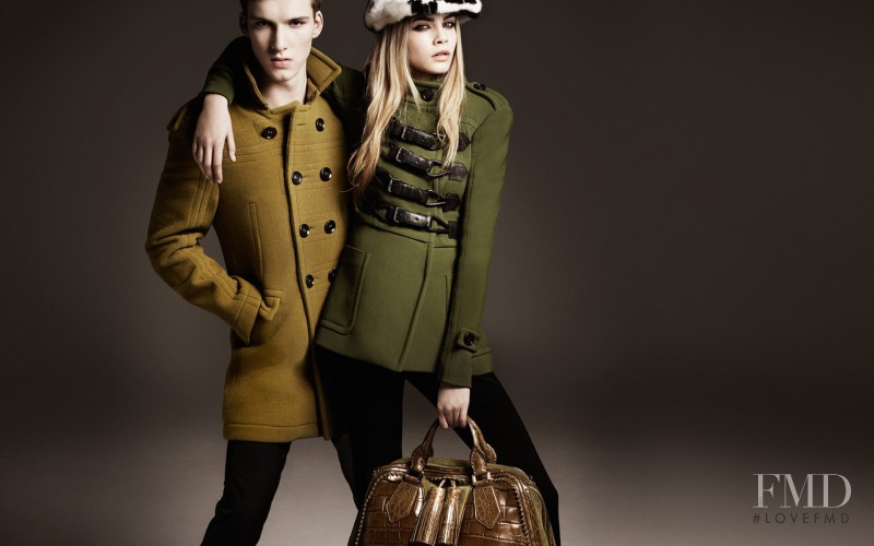 Cara Delevingne featured in  the Burberry advertisement for Autumn/Winter 2011