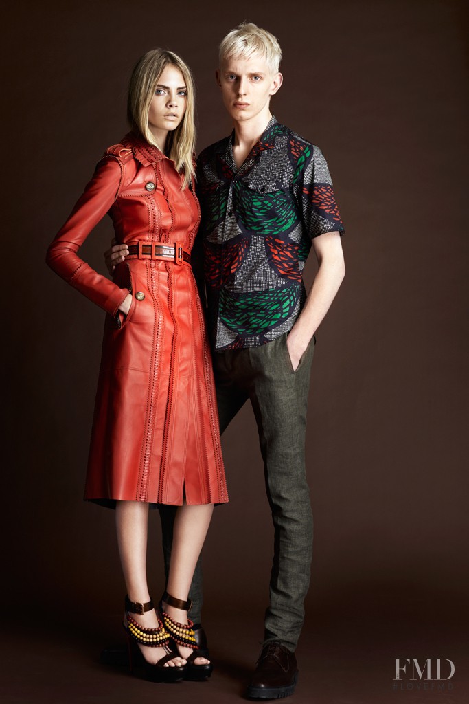 Cara Delevingne featured in  the Burberry Prorsum lookbook for Resort 2012