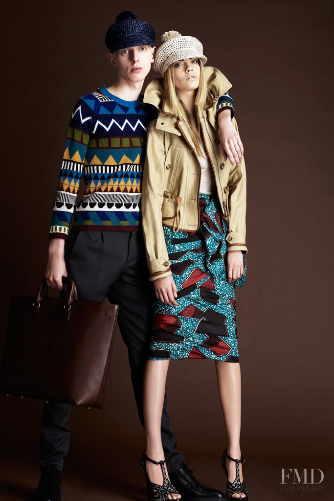 Cara Delevingne featured in  the Burberry Prorsum lookbook for Resort 2012