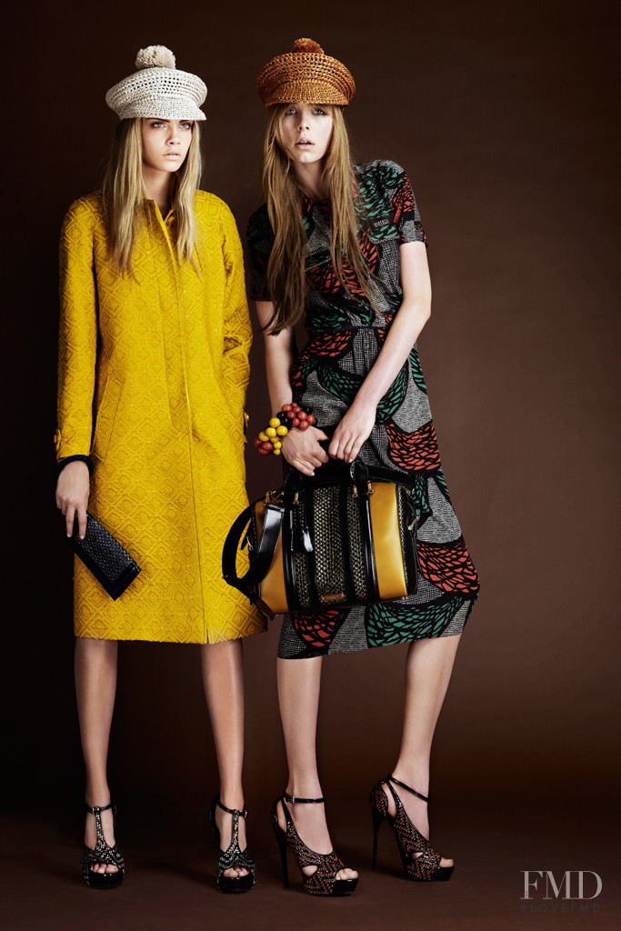 Cara Delevingne featured in  the Burberry Prorsum lookbook for Resort 2012