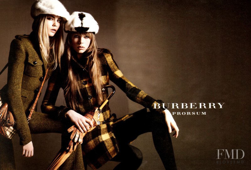 Cara Delevingne featured in  the Burberry advertisement for Fall 2011