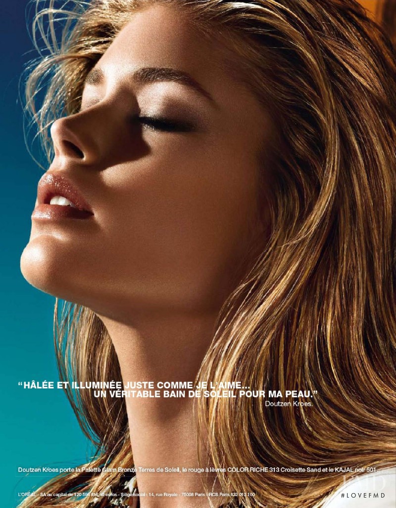 Doutzen Kroes featured in  the L\'Oreal Paris L’Oreal’s L’Or Sunset Collection advertisement for Spring/Summer 2013