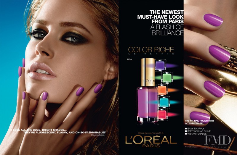 Doutzen Kroes featured in  the L\'Oreal Paris L’Oreal’s L’Or Sunset Collection advertisement for Spring/Summer 2013