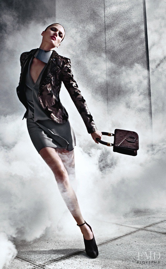 Karmen Pedaru featured in  the Emporio Armani advertisement for Autumn/Winter 2010