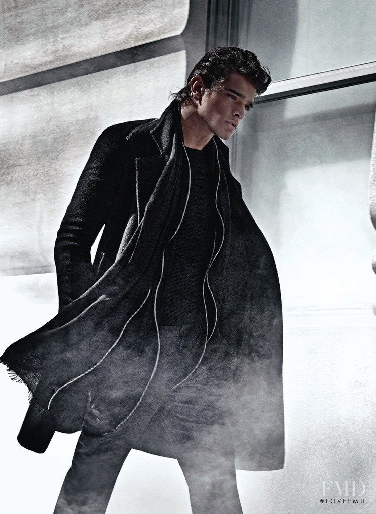 Marlon Teixeira featured in  the Emporio Armani advertisement for Autumn/Winter 2010