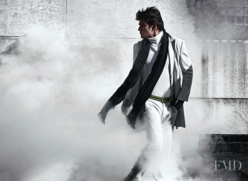 Marlon Teixeira featured in  the Emporio Armani advertisement for Autumn/Winter 2010