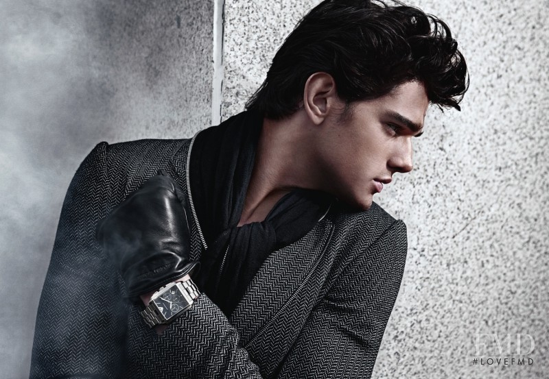 Marlon Teixeira featured in  the Emporio Armani advertisement for Autumn/Winter 2010