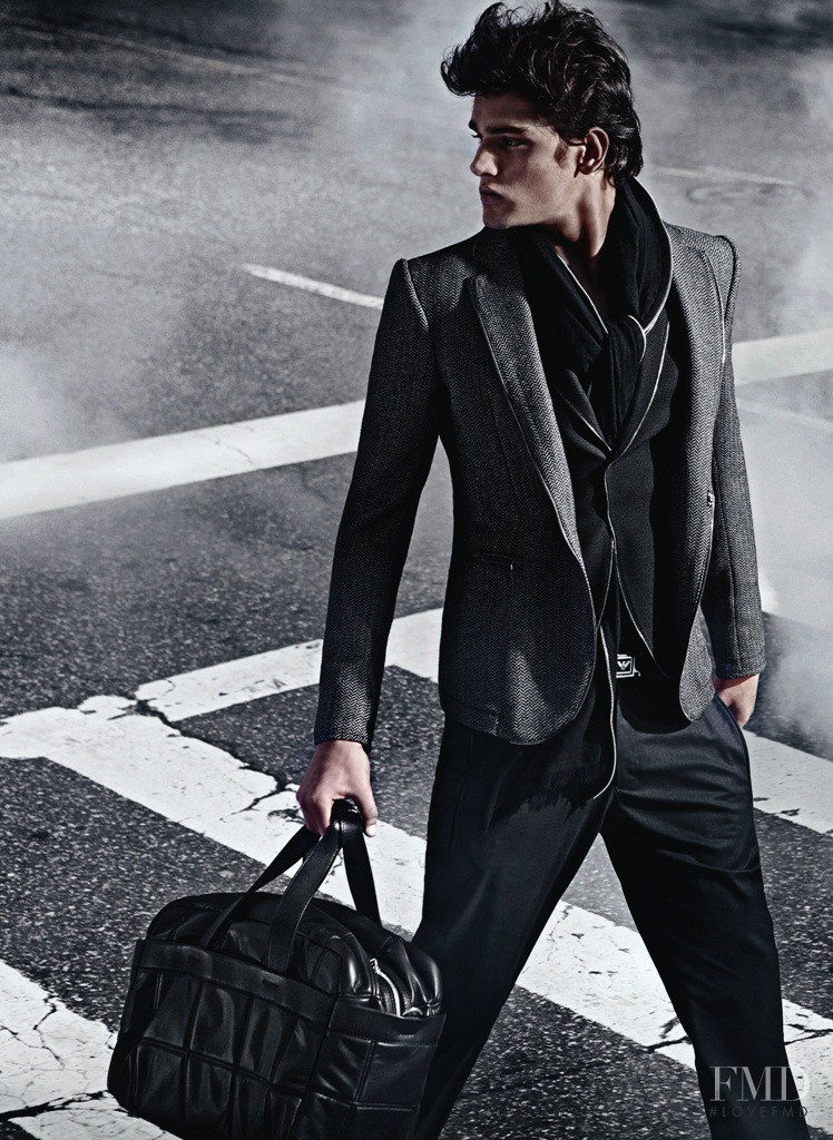 Marlon Teixeira featured in  the Emporio Armani advertisement for Autumn/Winter 2010