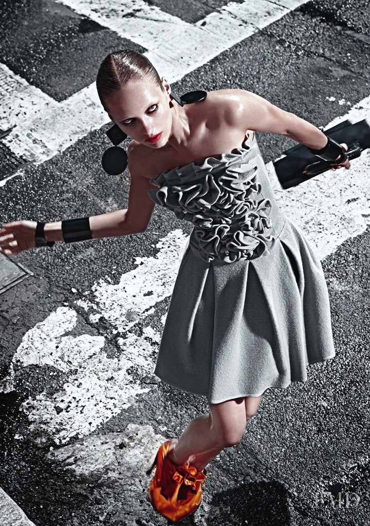 Karmen Pedaru featured in  the Emporio Armani advertisement for Autumn/Winter 2010