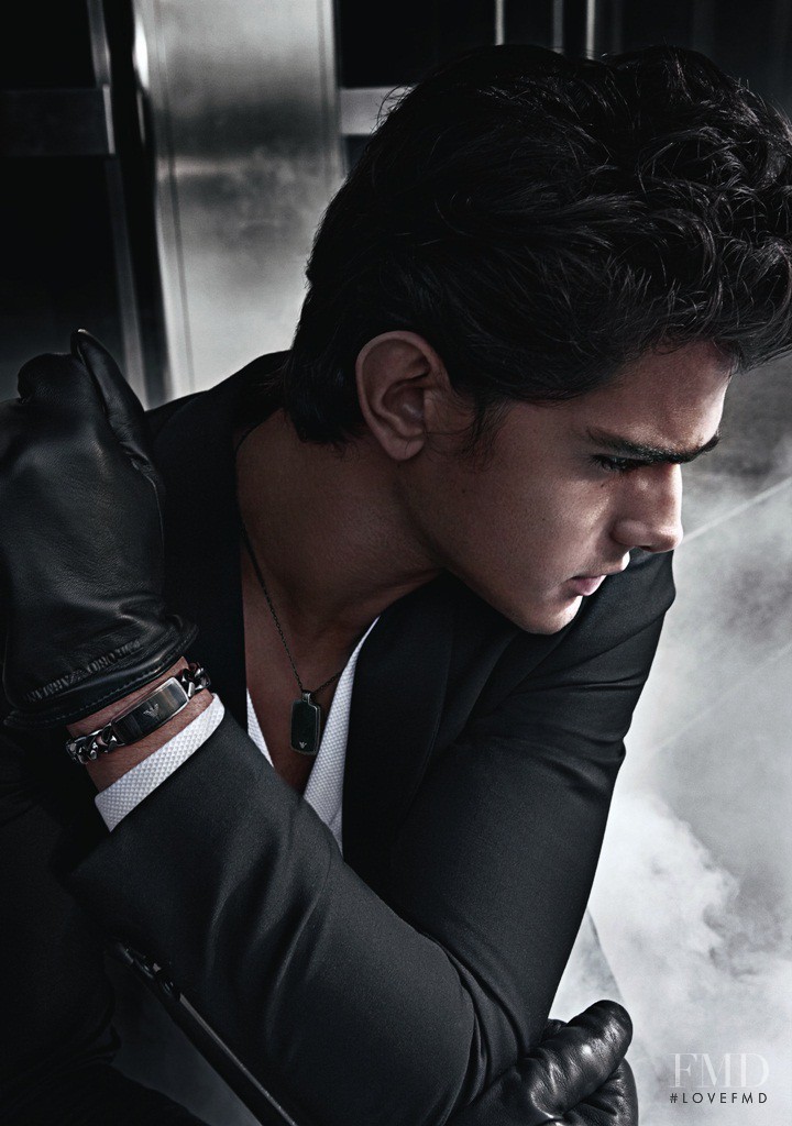 Marlon Teixeira featured in  the Emporio Armani advertisement for Autumn/Winter 2010