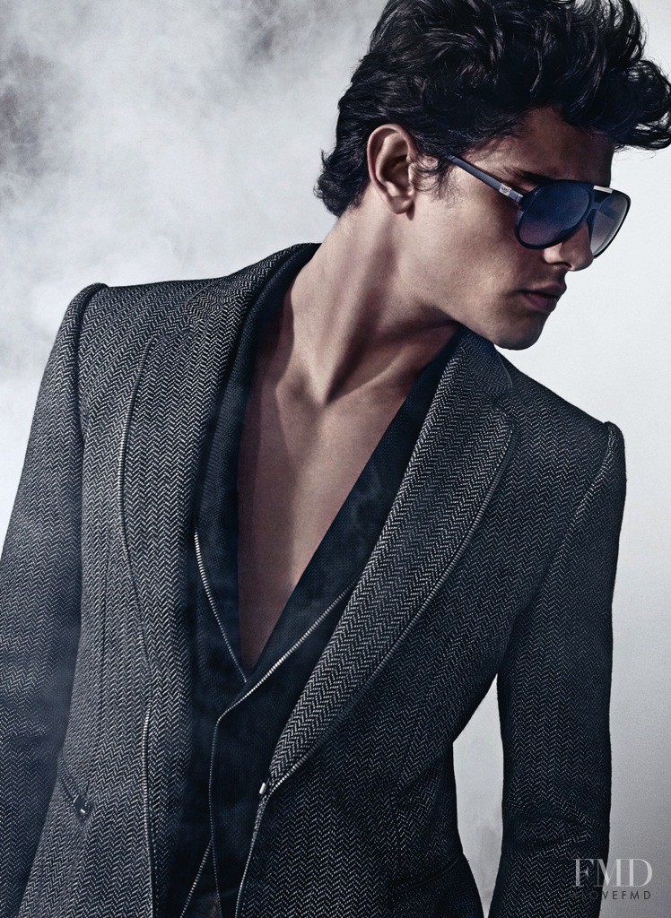 Marlon Teixeira featured in  the Emporio Armani advertisement for Autumn/Winter 2010