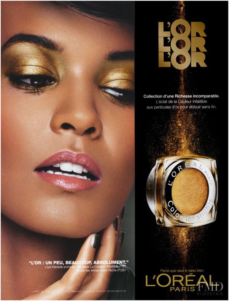 Liya Kebede featured in  the L\'Oreal Paris advertisement for Autumn/Winter 2011