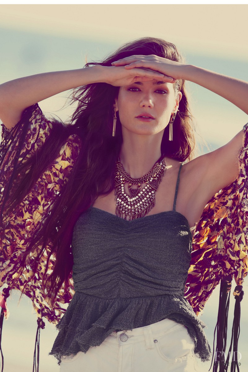 Sheila Marquez featured in  the Free People catalogue for Spring/Summer 2014