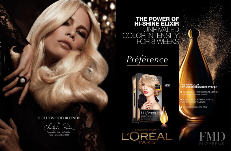 Claudia Schiffer featured in  the L\'Oreal Paris L\'Oreal - Superior Preference advertisement for Spring/Summer 2013