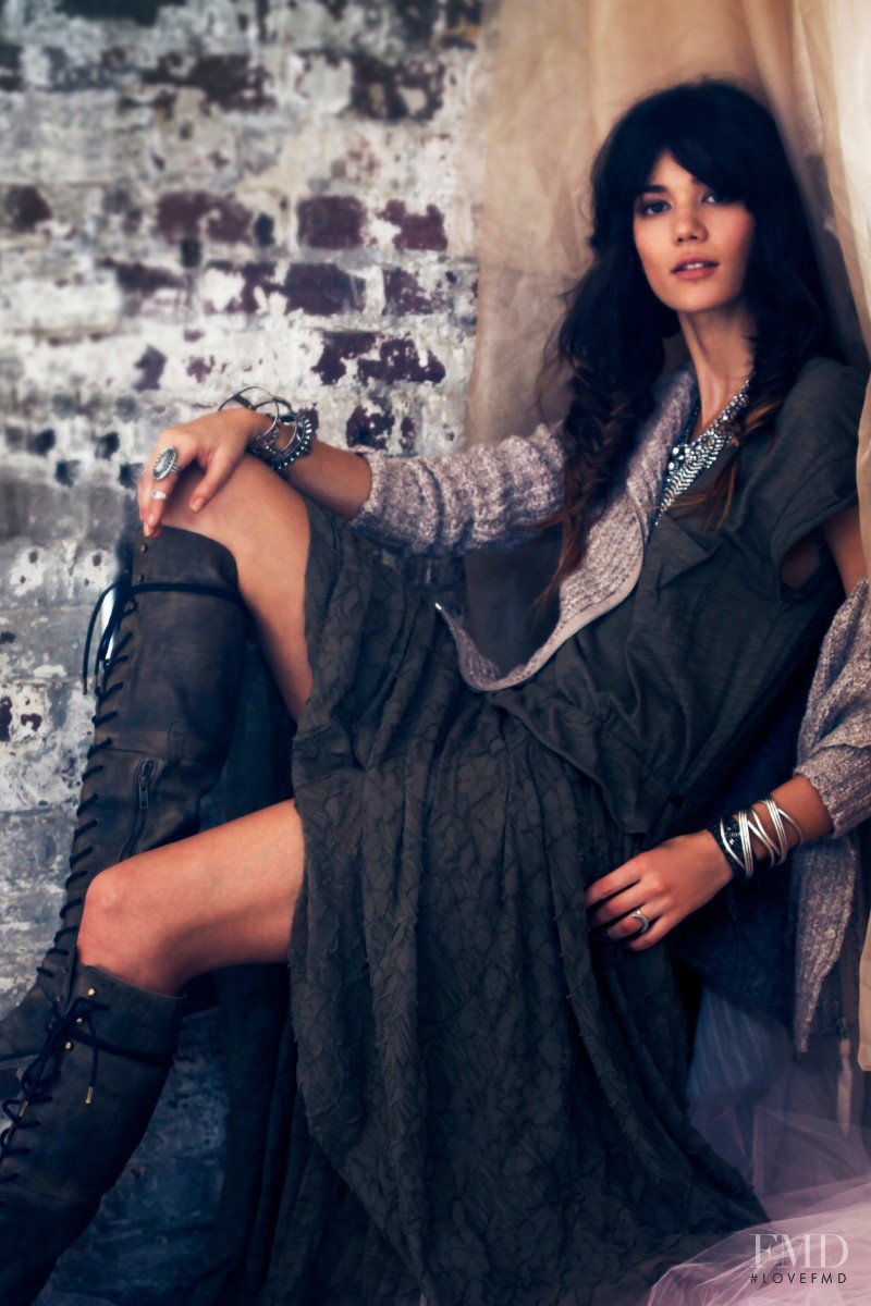 Sheila Marquez featured in  the Free People lookbook for Winter 2012