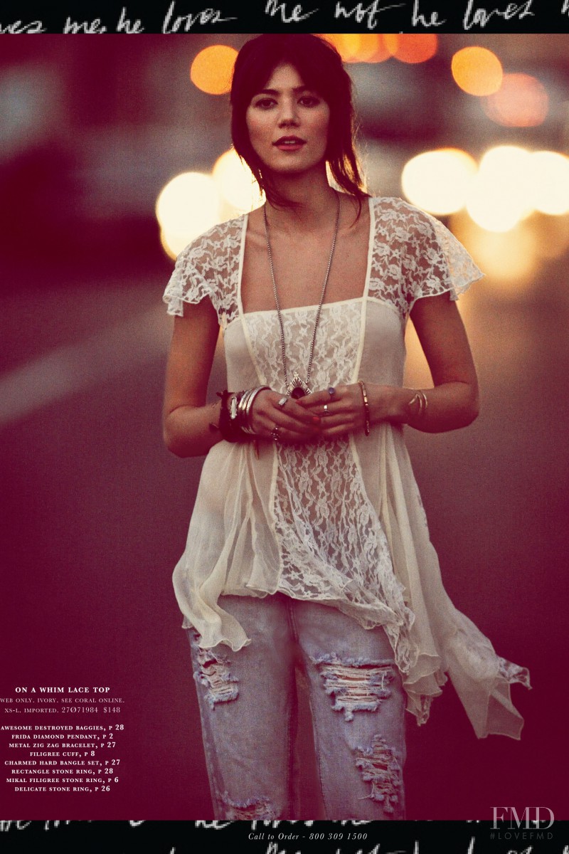Sheila Marquez featured in  the Free People catalogue for Spring 2013