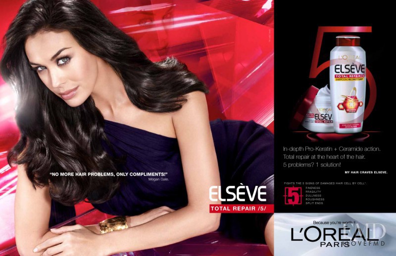 Megan Gale featured in  the L\'Oreal Paris Elseve advertisement for Spring 2013