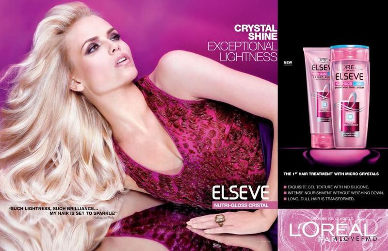 Natasha Poly featured in  the L\'Oreal Paris Elseve advertisement for Spring 2013
