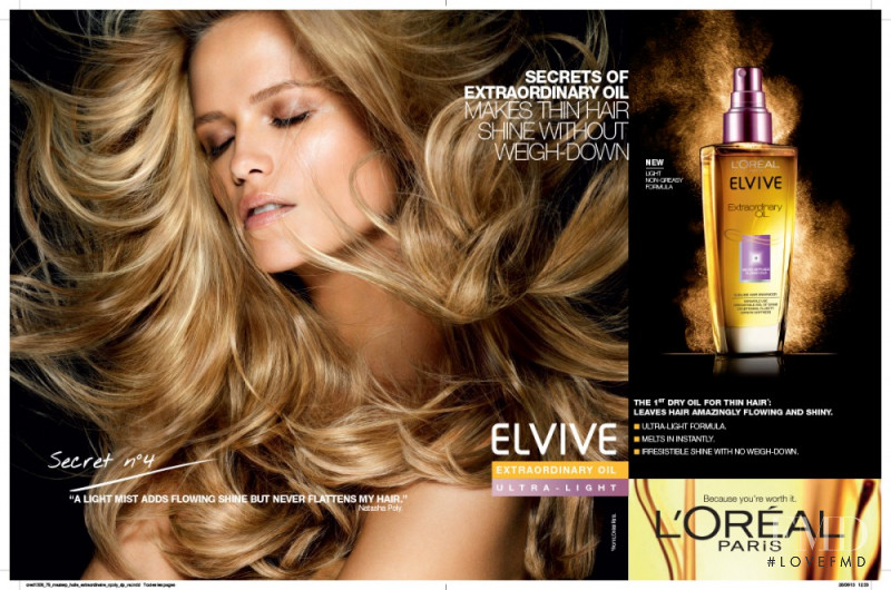 Natasha Poly featured in  the L\'Oreal Paris Elseve advertisement for Spring 2013