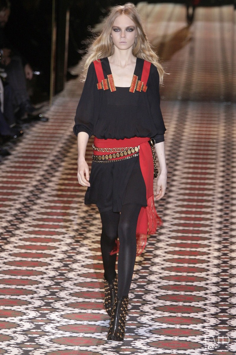 Siri Tollerod featured in  the Gucci fashion show for Autumn/Winter 2008