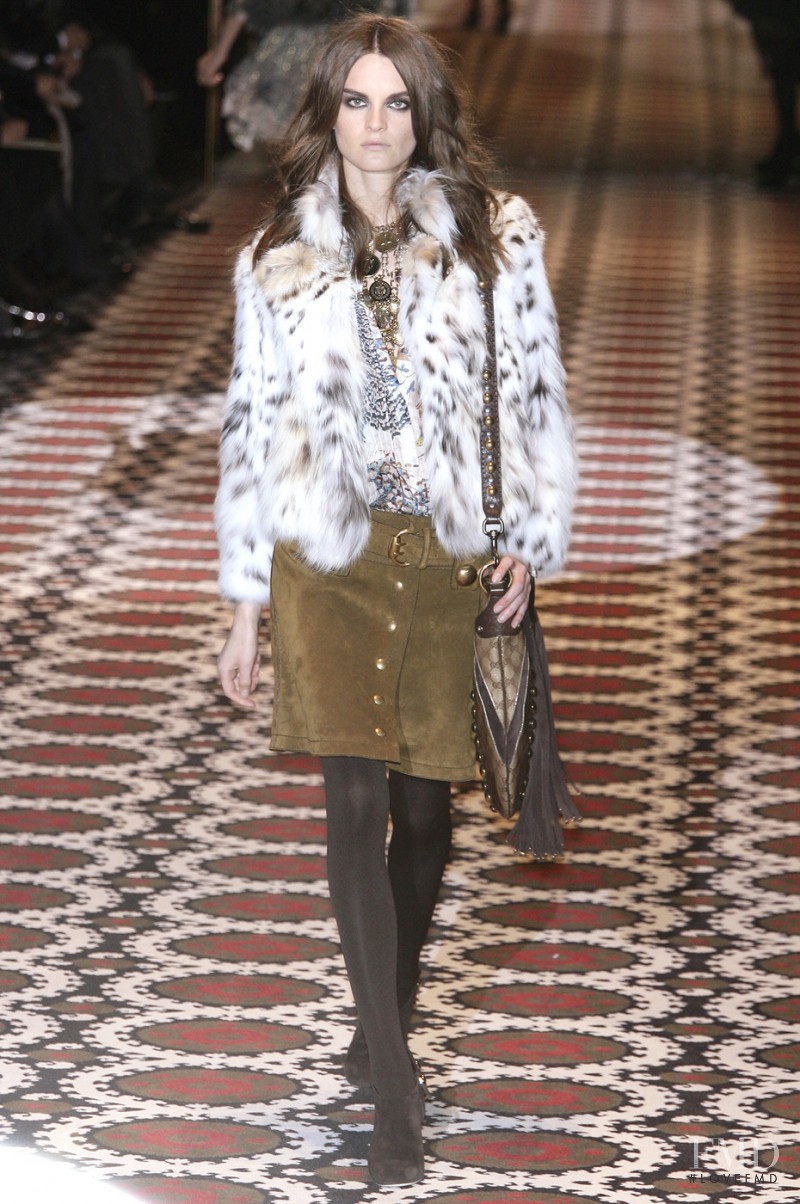 Anouck Lepère featured in  the Gucci fashion show for Autumn/Winter 2008