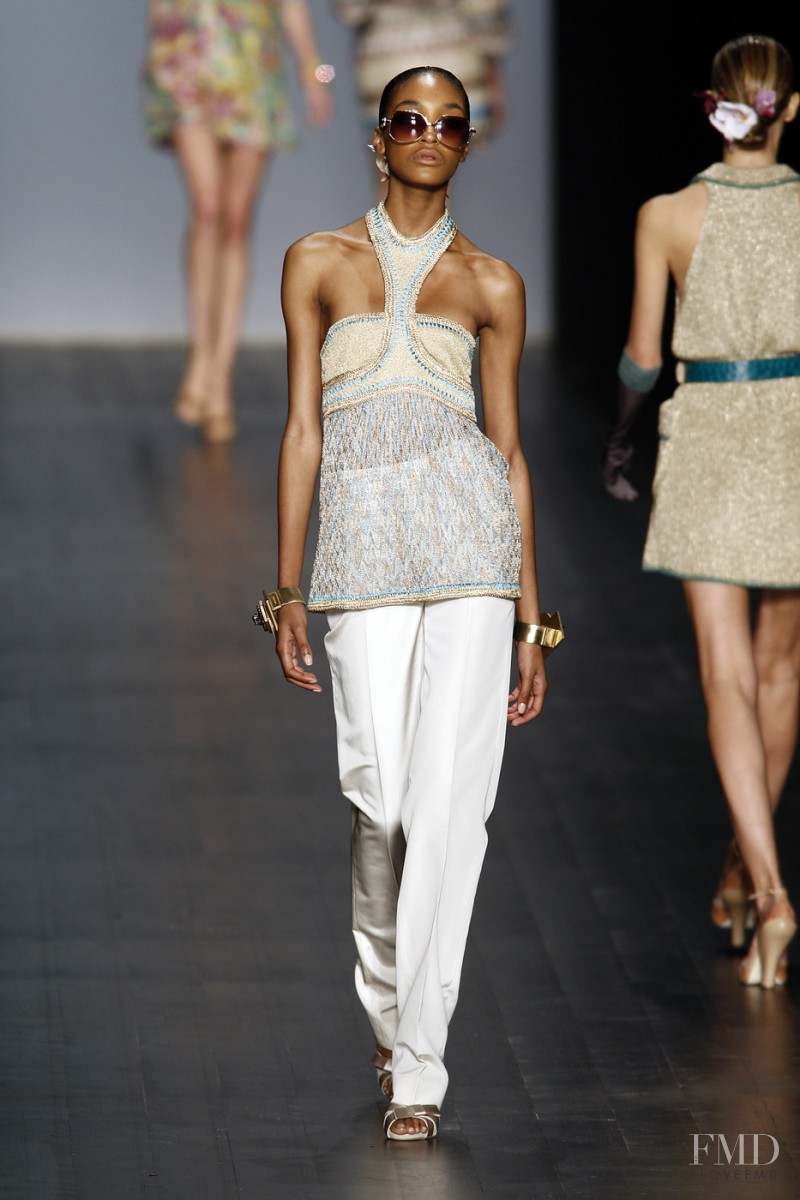 Jourdan Dunn featured in  the Missoni fashion show for Spring/Summer 2008