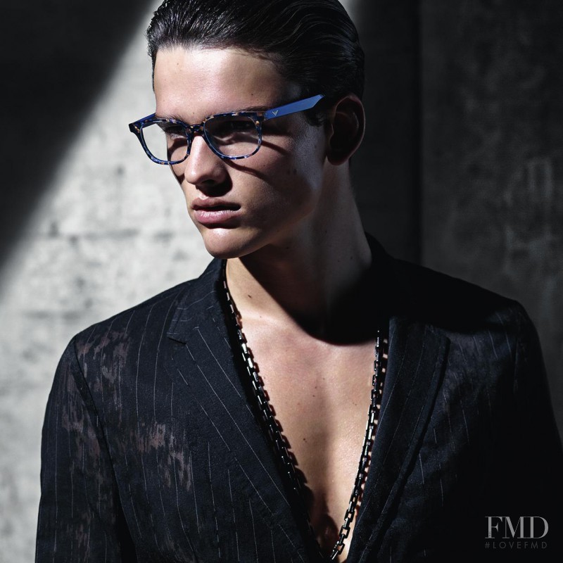 Simon Nessman featured in  the Emporio Armani advertisement for Spring/Summer 2011