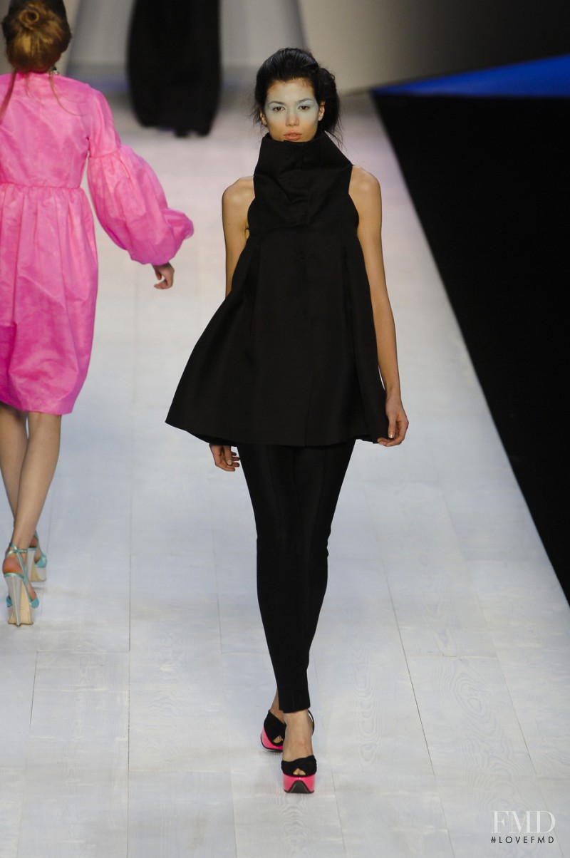 Sheila Marquez featured in  the Giambattista Valli fashion show for Spring/Summer 2008