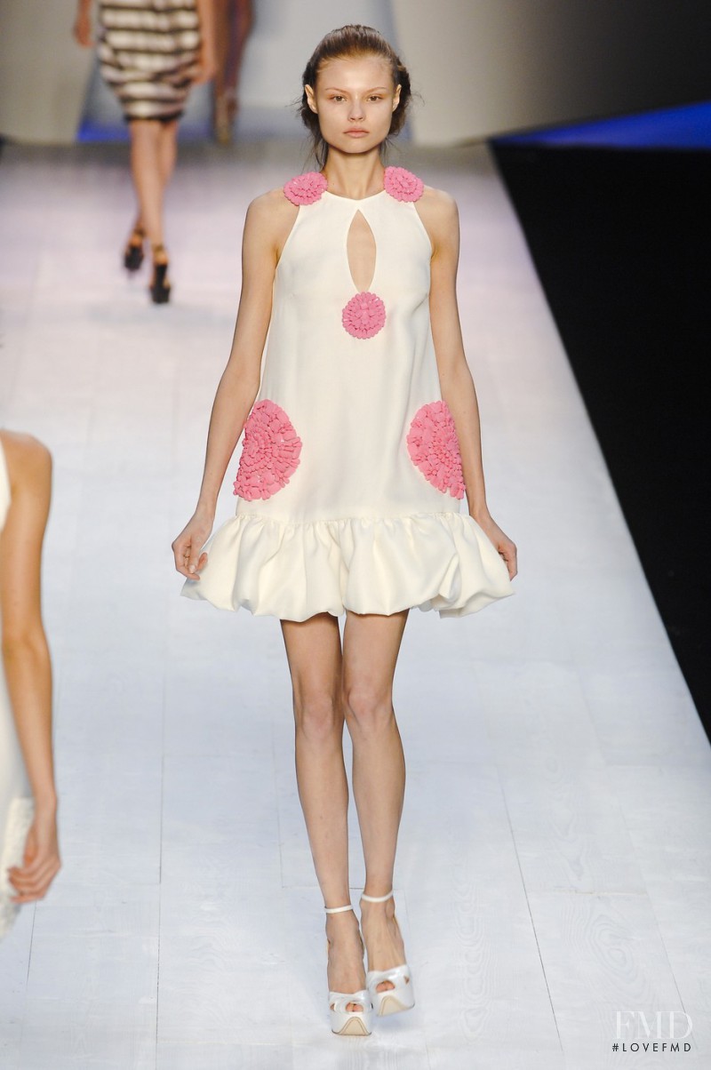 Magdalena Frackowiak featured in  the Giambattista Valli fashion show for Spring/Summer 2008