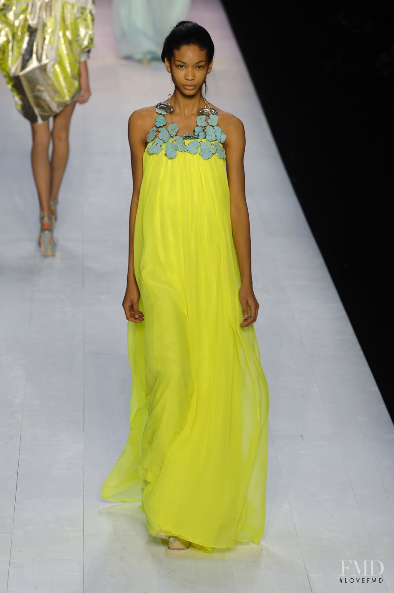 Chanel Iman featured in  the Giambattista Valli fashion show for Spring/Summer 2008