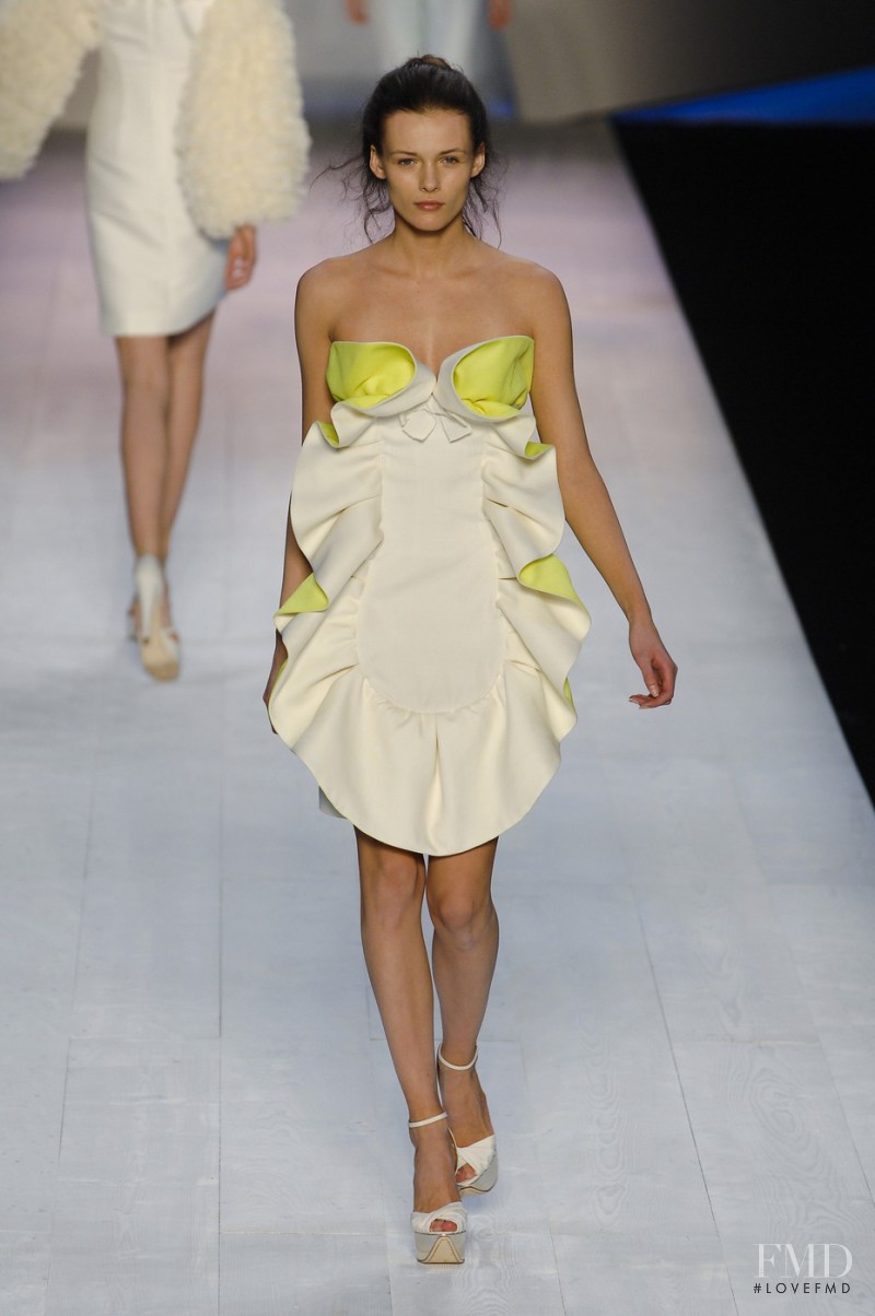Edita Vilkeviciute featured in  the Giambattista Valli fashion show for Spring/Summer 2008