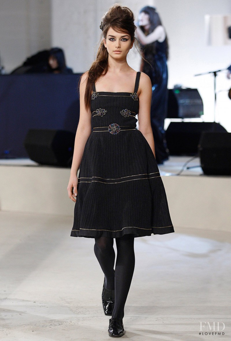 Andreea Diaconu featured in  the Chanel fashion show for Pre-Fall 2008