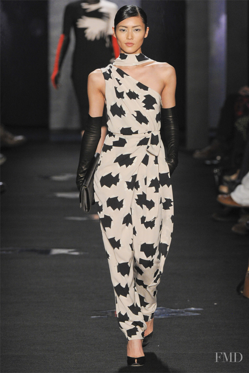 Liu Wen featured in  the Diane Von Furstenberg fashion show for Autumn/Winter 2012