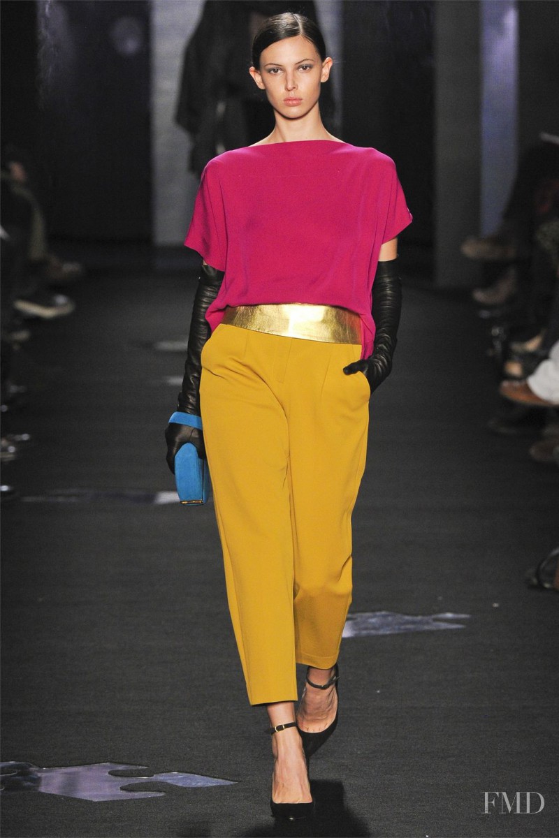 Ruby Aldridge featured in  the Diane Von Furstenberg fashion show for Autumn/Winter 2012