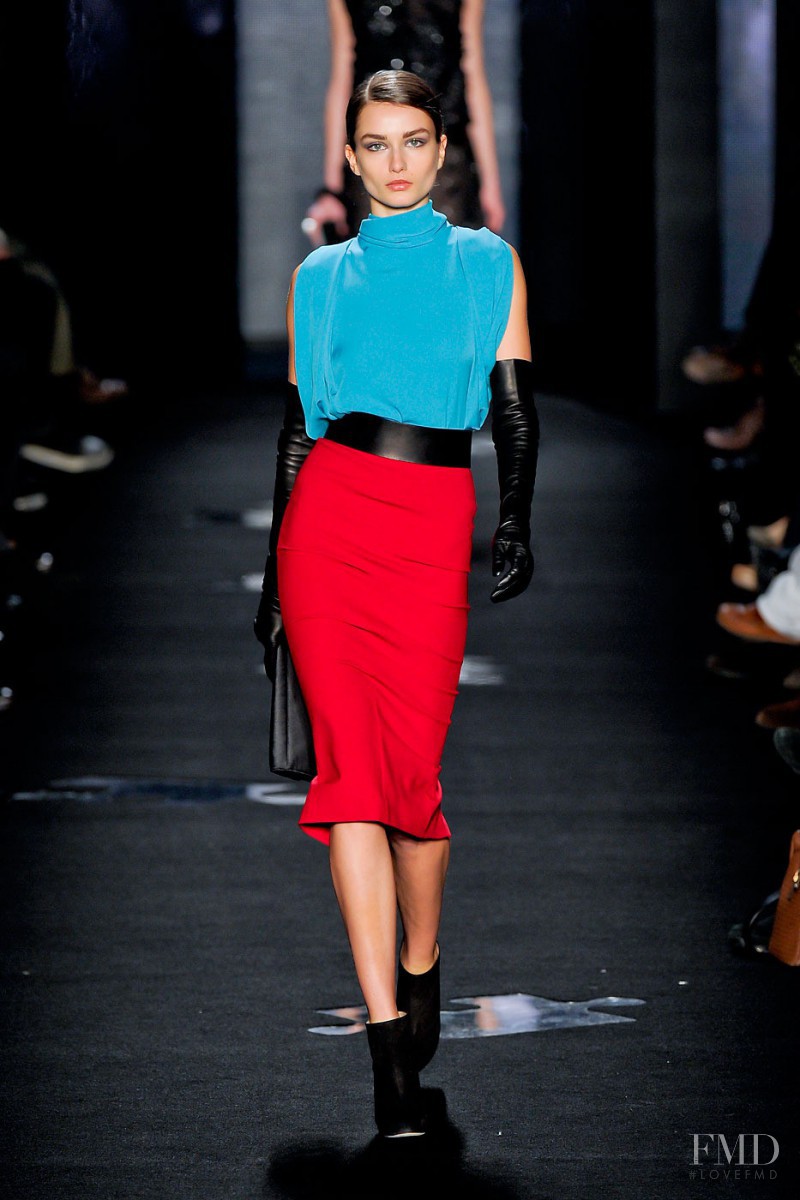 Andreea Diaconu featured in  the Diane Von Furstenberg fashion show for Autumn/Winter 2012