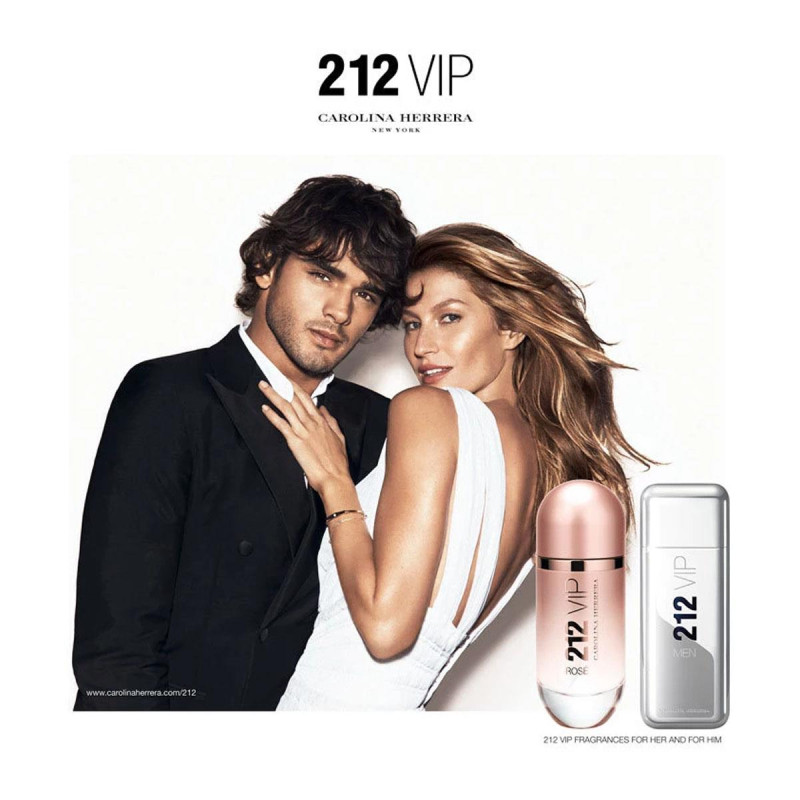 Gisele Bundchen featured in  the Carolina Herrera 212 Vip Rose Fragrnace advertisement for Autumn/Winter 2014