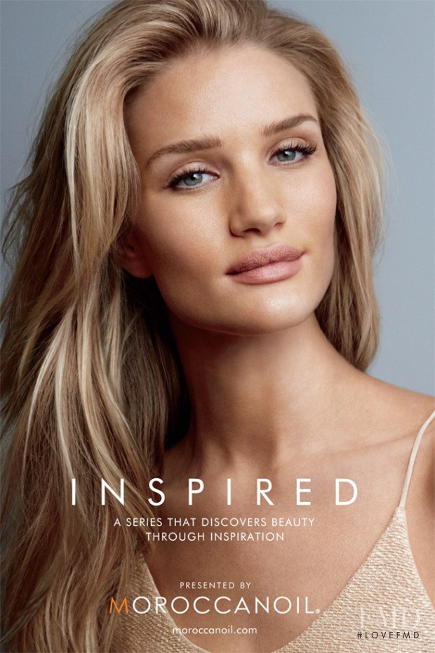 Rosie Huntington-Whiteley featured in  the Moroccanoil advertisement for Autumn/Winter 2014