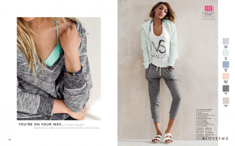 Jourdan Dunn featured in  the Victoria\'s Secret Body By Victoira V1 catalogue for Spring 2015
