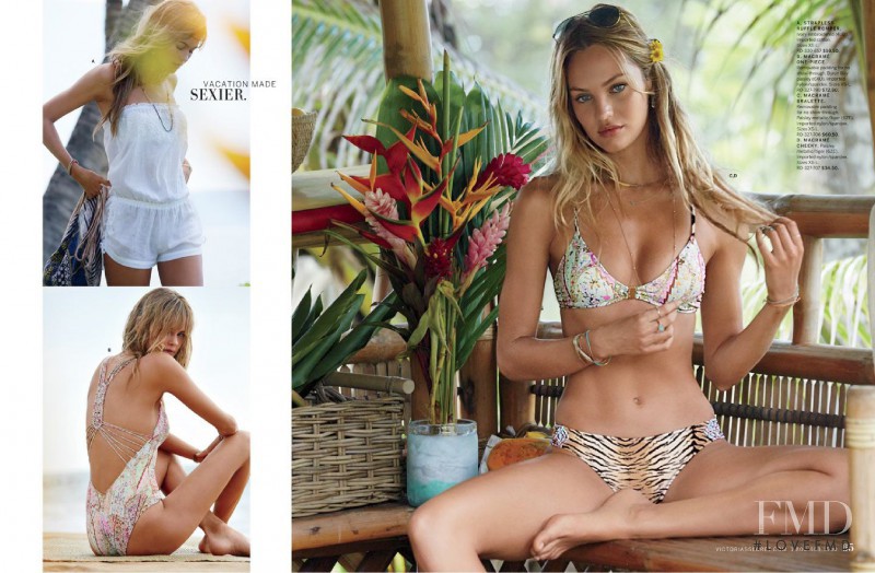 Candice Swanepoel featured in  the Victoria\'s Secret Swim Swim V1 catalogue for Spring/Summer 2015