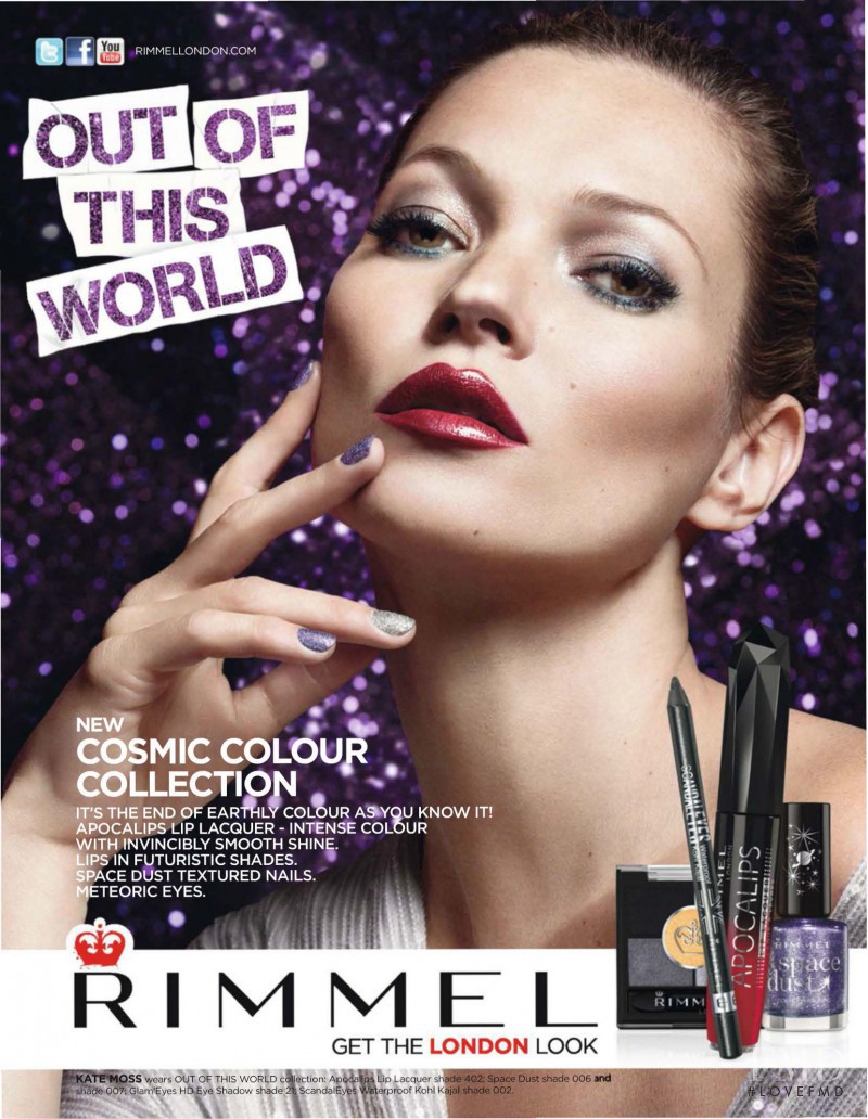 Kate Moss featured in  the Rimmel advertisement for Autumn/Winter 2014