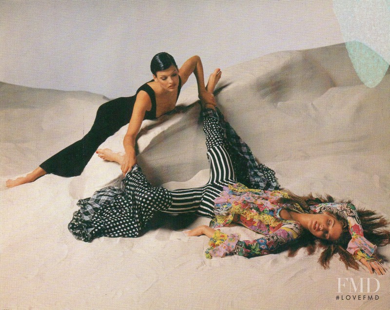 Christy Turlington featured in  the Versace advertisement for Spring/Summer 1993