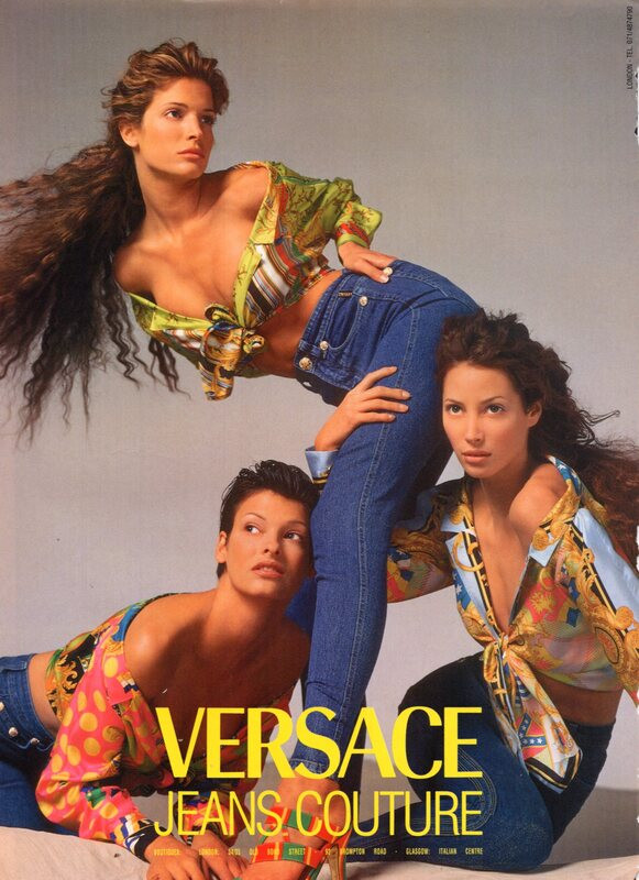 Christy Turlington featured in  the Atelier Versace advertisement for Spring/Summer 1993